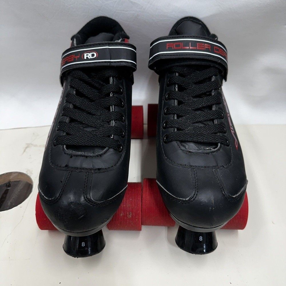 Roller Derby RD M4 Viper Speed Quad Skates Size 8 Indoor/Outdoor Black